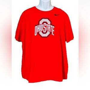 The Nike Tee Ohio State Buckeyes Shirt Mens XXL Red Short Sleeve Athletic Cut